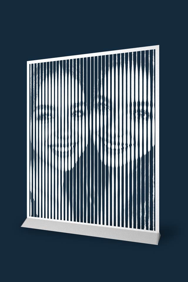 White Halftone Portrait - 20cmx25cm - 3D Print
