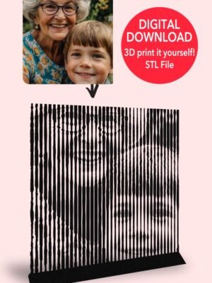 Black Halftone Portrait (STL file for 3D printer)