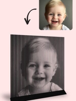 Black Halftone Portrait - 20x20cm - 3D Print